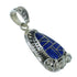 Southwestern Sterling Silver And Lapis Flower Pendant YX67366